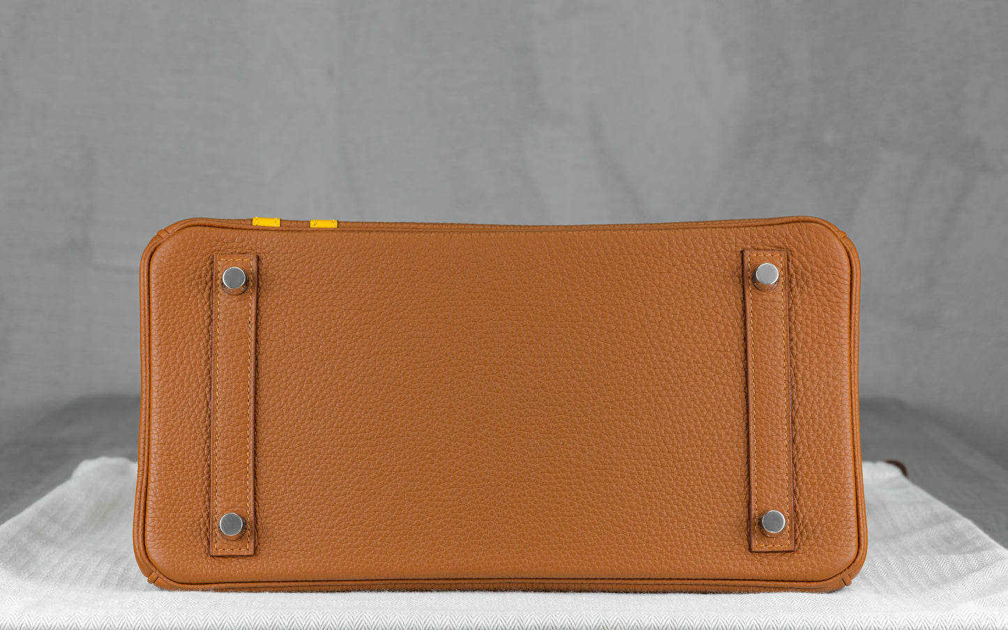 Hermès B30 Birkin 30 Retourne Bag in Officer Gold Togo Leather with Palladium Hardware