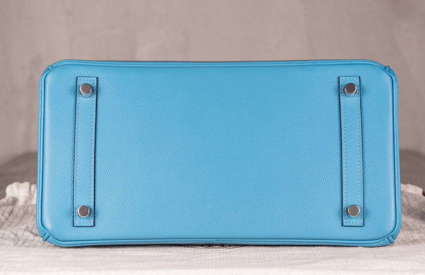 Hermès B30 Birkin 30 Retourne Bag in Blue De Nord Epsom Leather with Palladium Hardware