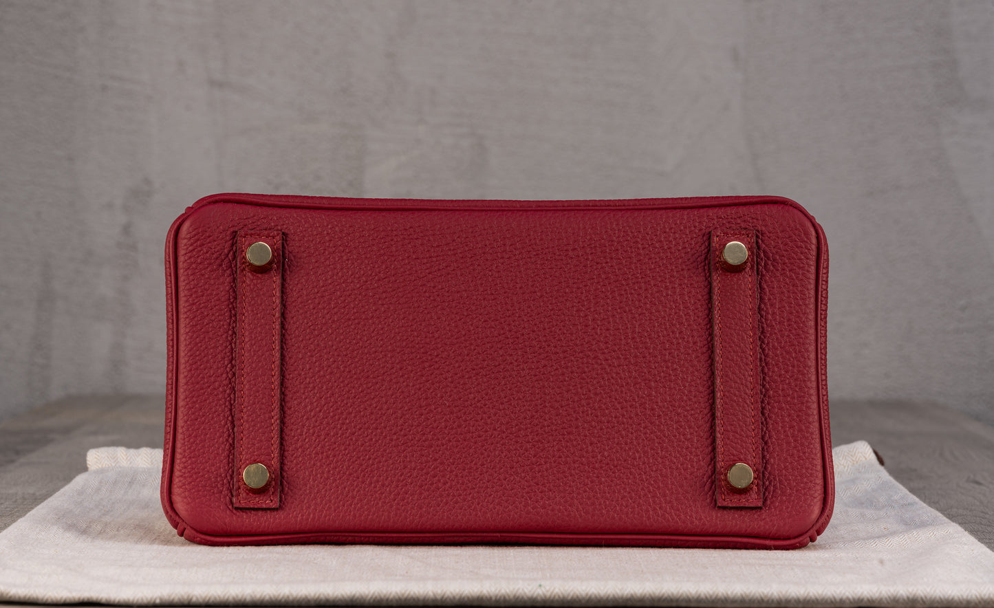 Hermès K25 Kelly II 25 Retourne Bag in Rouge Grenat Togo Leather with Gold Hardware
