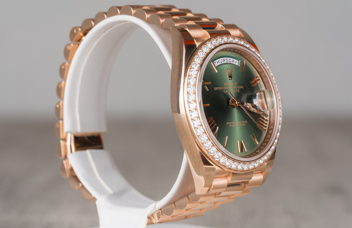 Rolex Presidential Day Date Factory Diamond Bezel 2023 22835RBR