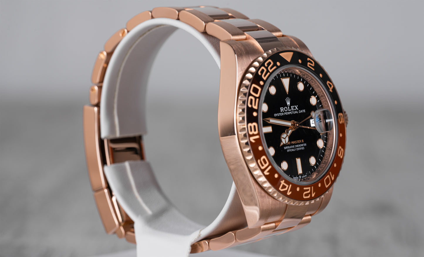Rolex Rose Gold GMT Master 2 Rootbeer 126715CHNR
