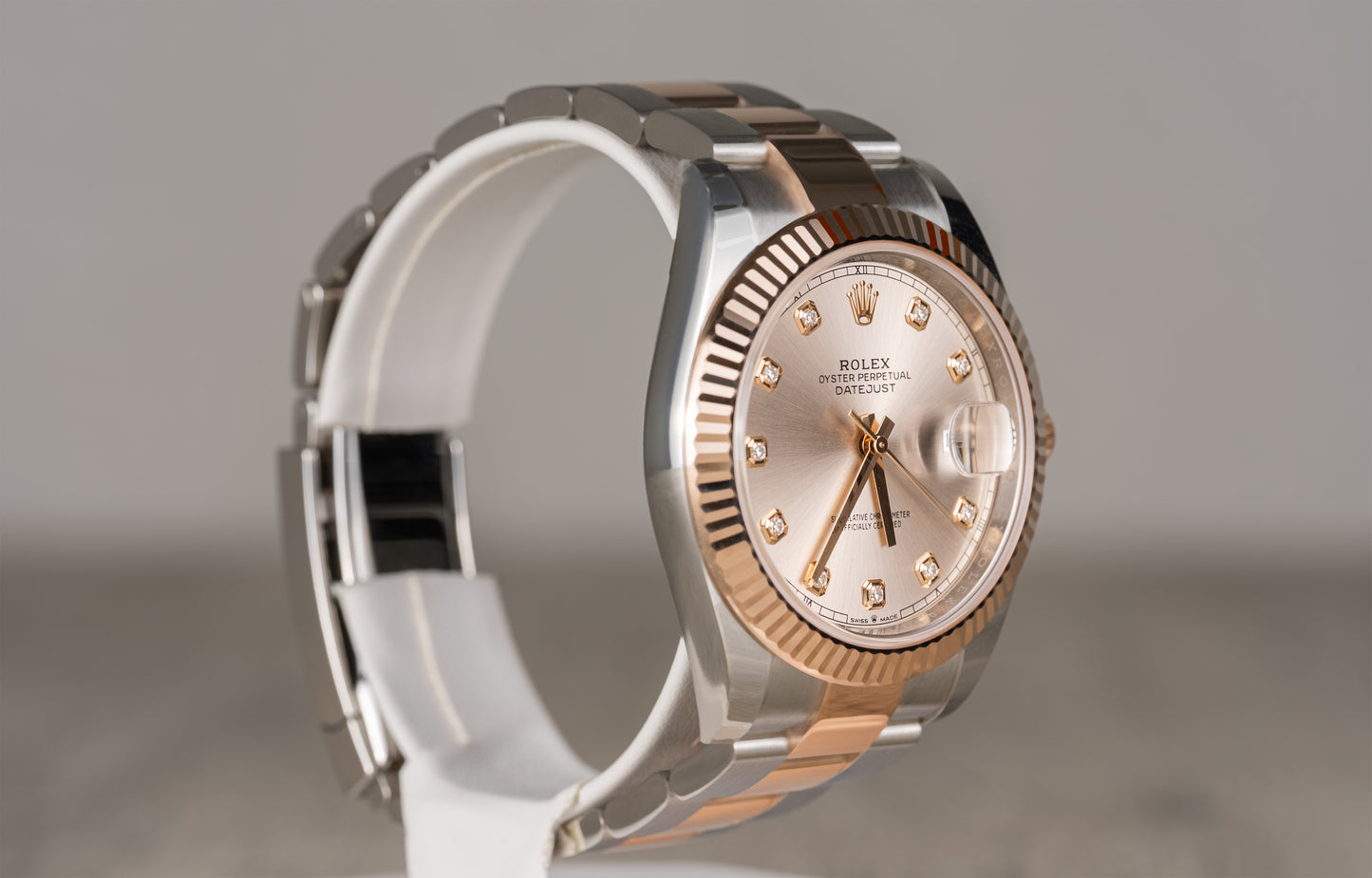 Rolex Datejust Rose Two Tone Sun Dust Diamond Dial Fluted - 126331 - 2024