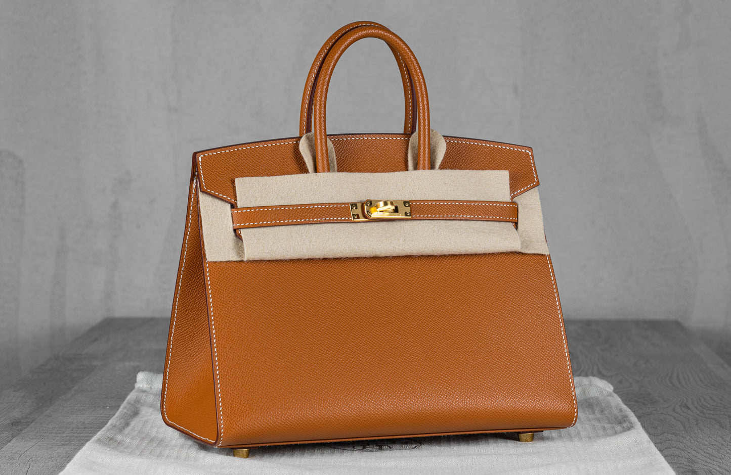 Hermès B25 Birkin 25 Sellier Bag in Gold Epsom Leather with Gold Hardware