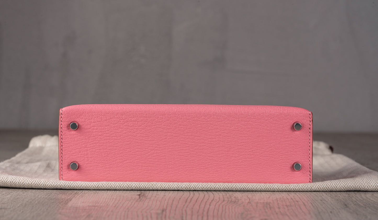 Hermès K20 Mini Kelly II 20 Sellier Bag in Rose Confetti with Palladium Hardware