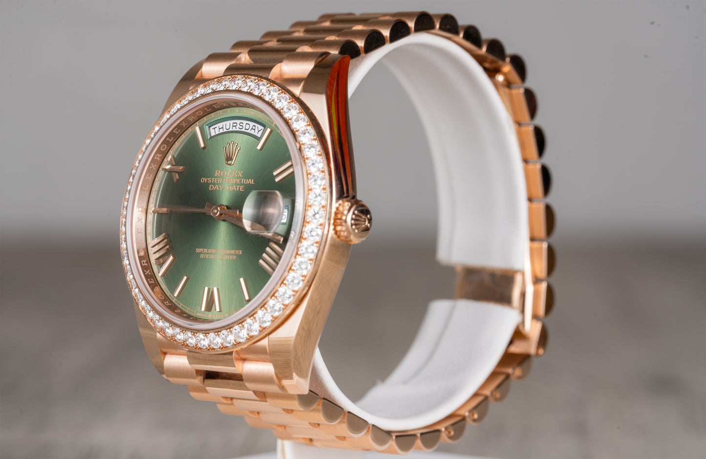 Rolex Presidential Day Date Factory Diamond Bezel 2023 22835RBR