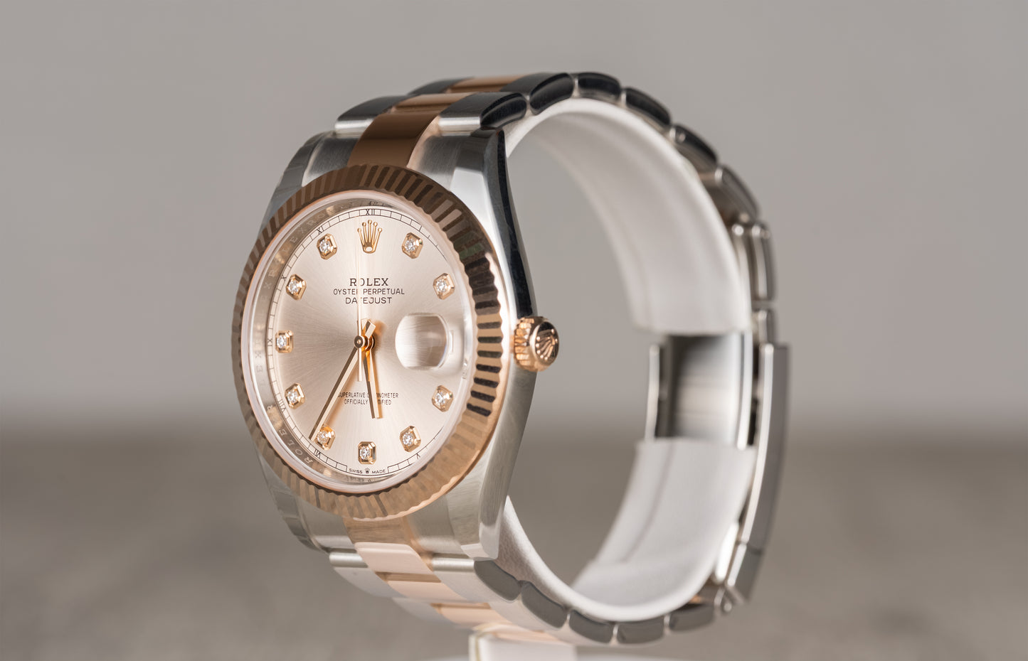 Rolex Datejust Rose Two Tone Sun Dust Diamond Dial Fluted - 126331 - 2024