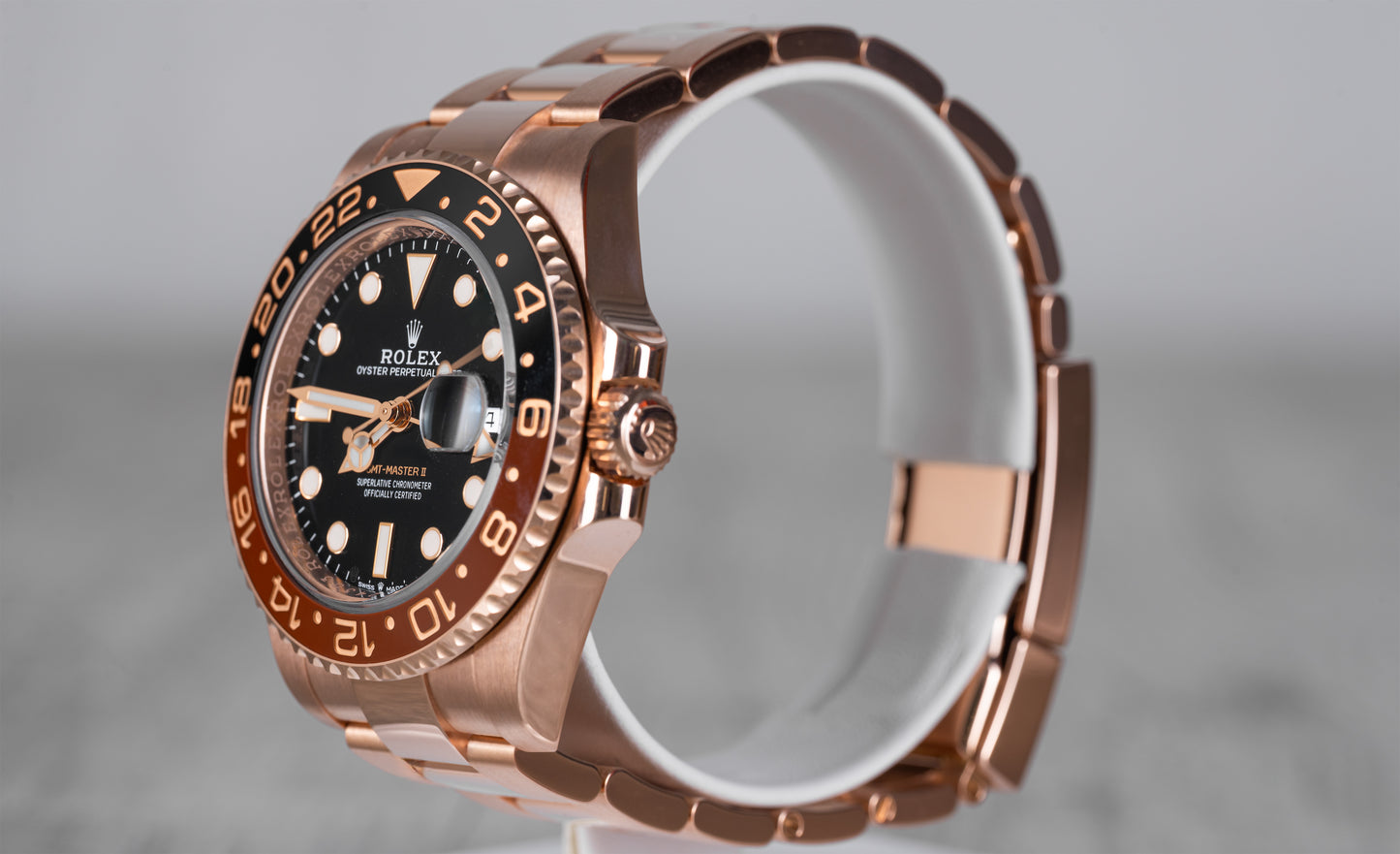 Rolex Rose Gold GMT Master 2 Rootbeer 126715CHNR