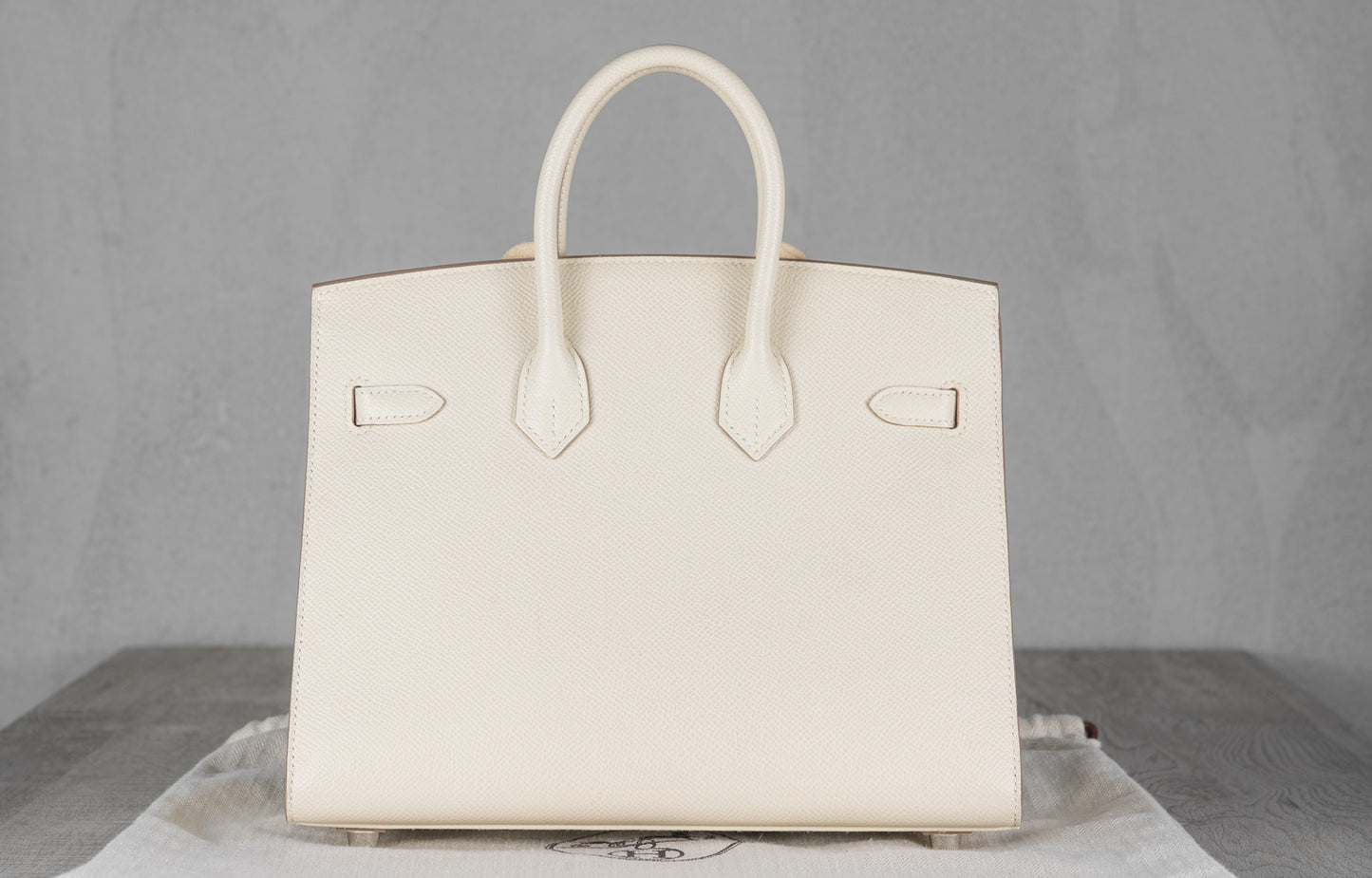 Hermès B25 Birkin 25 Sellier Bag in Gris Pale Epsom Leather w/ Palladium Hardware