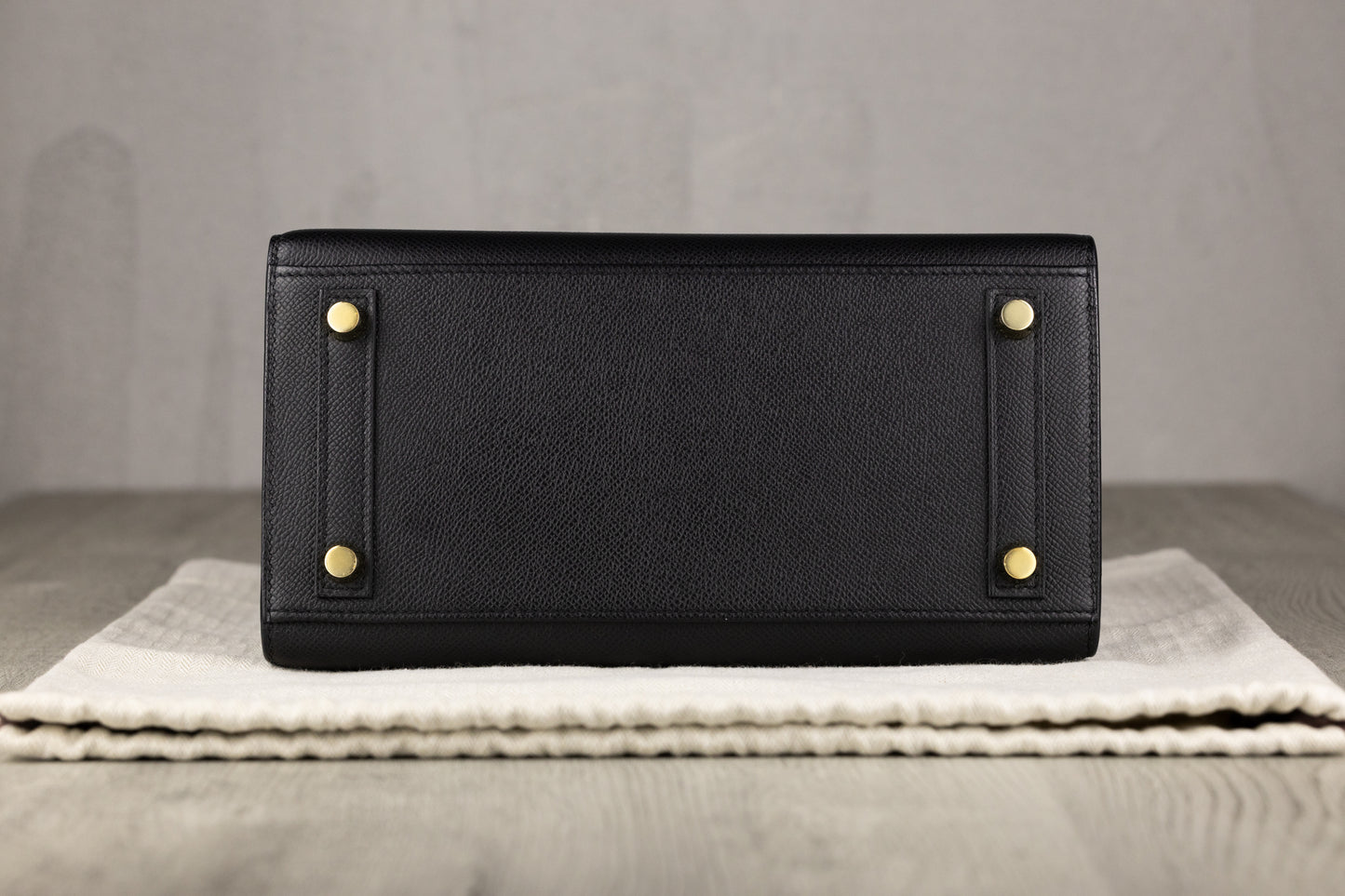Hermès B25 Birkin 25 Sellier Bag in Black Epsom Leather with Gold Hardware