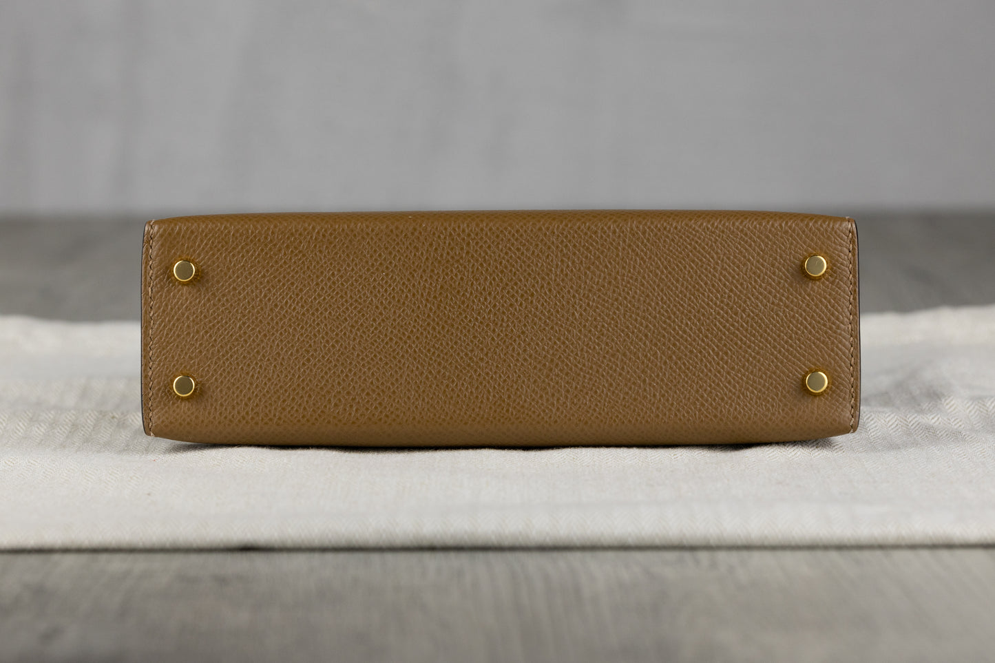 Hermès K20 Mini Kelly II 20 Sellier Bag in Alezan Epsom Leather with Palladium Hardware