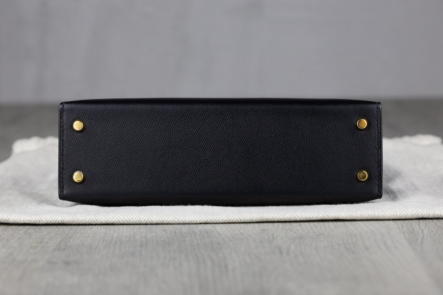 Hermès K20 Mini Kelly II 20 Sellier Touch Bag in Black Epson and Shiny Alligator Leather with Gold Hardware