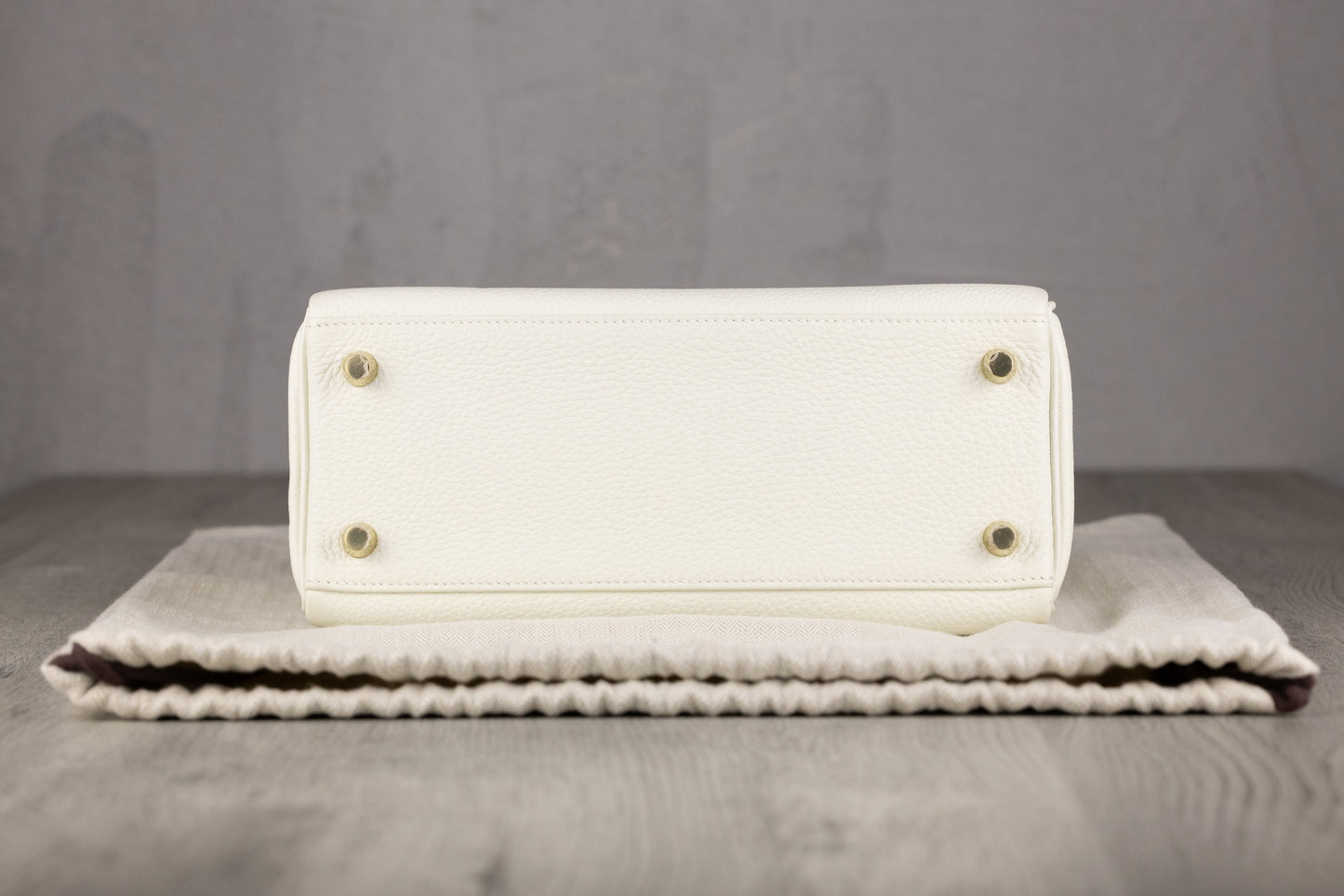 Hermès K25 Kelly II 25 Retourne Bag in Gris Pale Togo Leather with Gold Hardware B Stamp