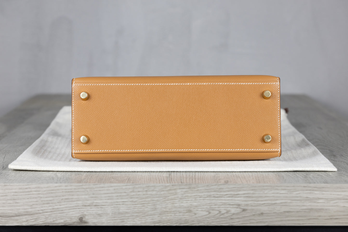 Hermès K25 Kelly II 25 Sellier Bag in Gold Brown Epsom Leather with Gold Hardware