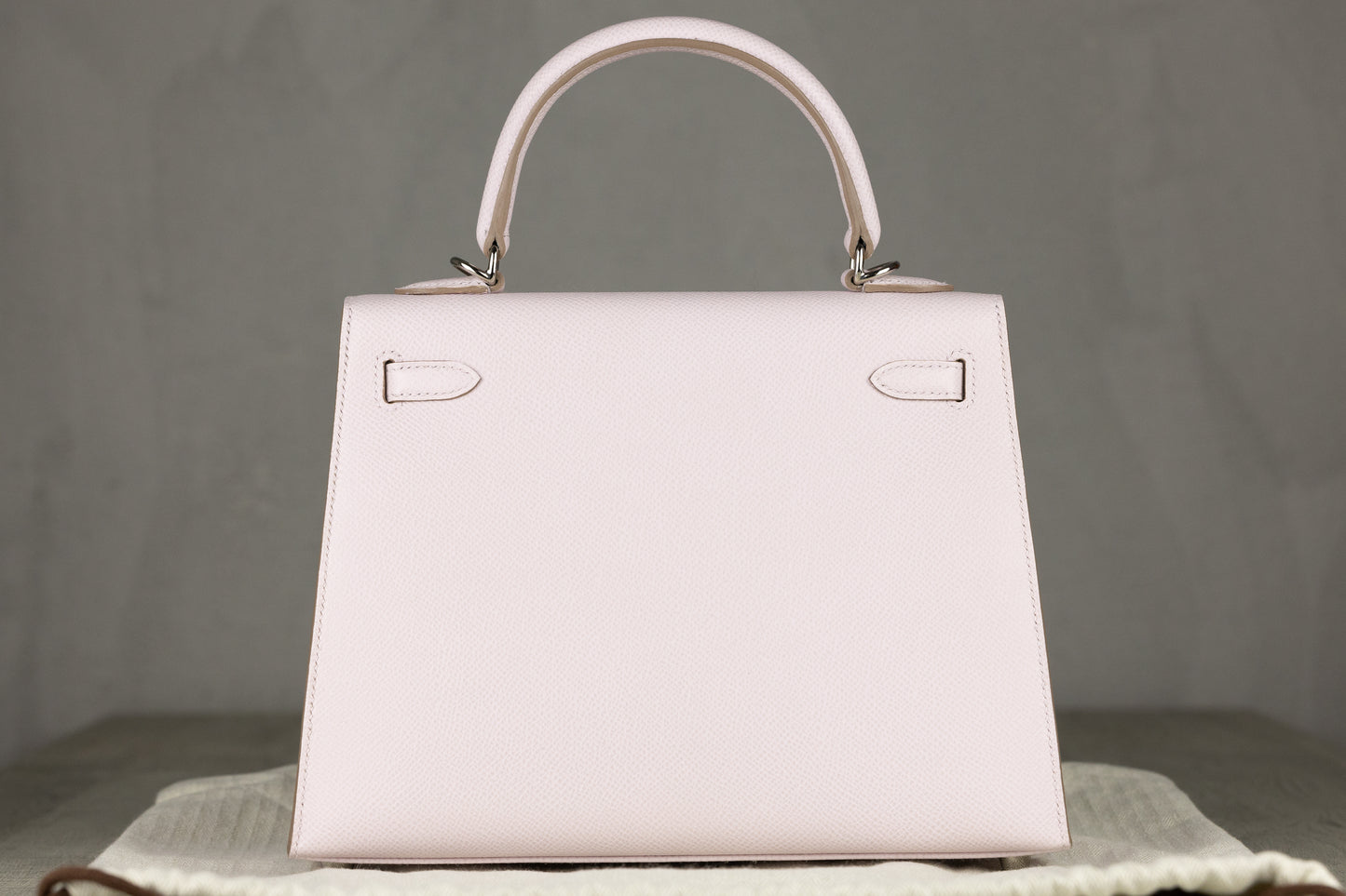 Hermès K25 Kelly II 25 Sellier Bag in Mauve Pale Epsom Leather with Gold Hardware