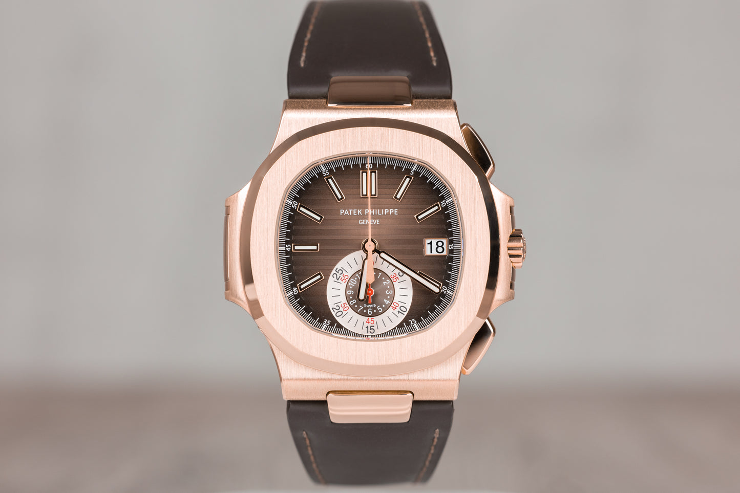 Patek Philippe 5980/R Nautilus Chronograph Date Black Dial