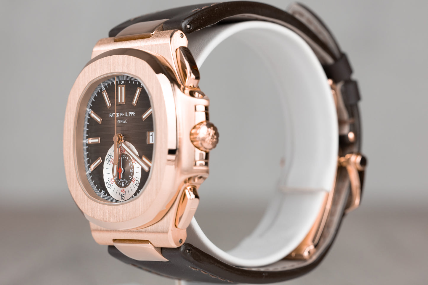 Patek Philippe 5980/R Nautilus Chronograph Date Black Dial