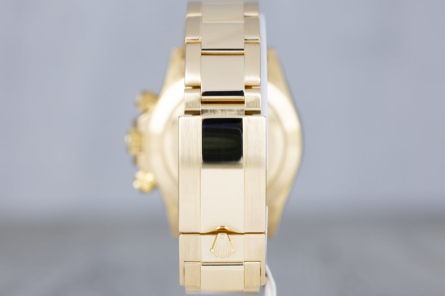 Rolex 116508 Daytona Chronograph Yellow Gold Black Diamond Dial