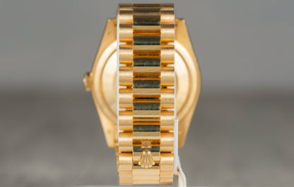 Rolex Day-Date Champ Baguette Dial and Diamond Case Full 18K Yellow Gold 2013 118338