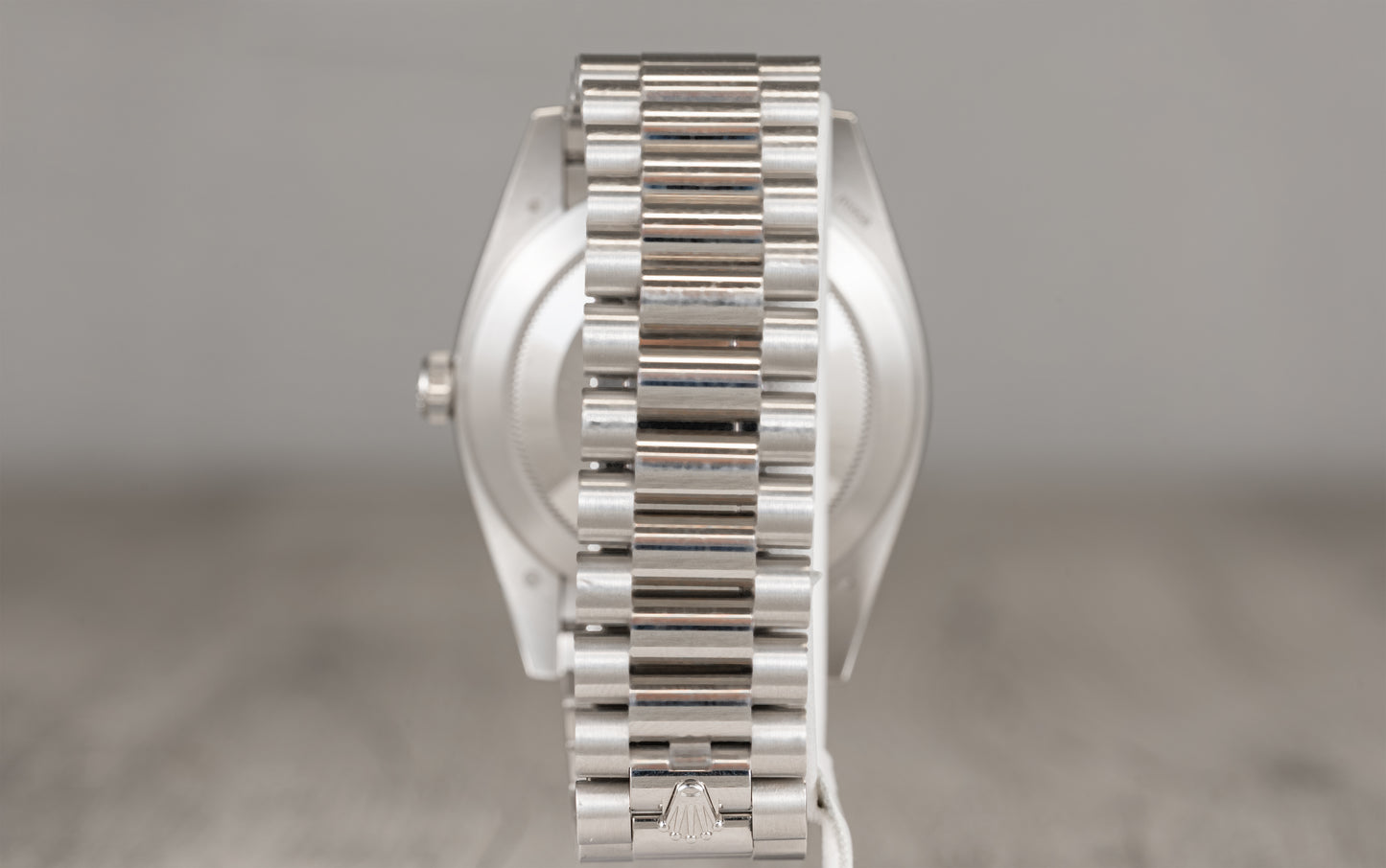 Rolex Day-Date Presidential Platinum Fluted Arabic Ice Dial 228236