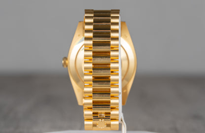 Rolex Day-Date Champagne Baguette Dial with Factory Diamond Bezel 2019