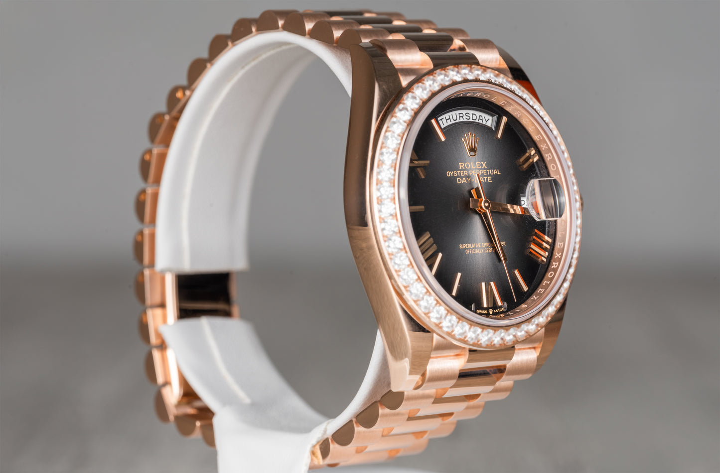 Rolex Day Date Rose Ombre Smoked Dial 2025 228235