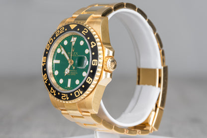 Rolex Yellow Gold GMT-Master II Green 116718
