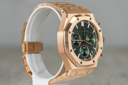Audemars Piguet Royal Oak Rose Gold Chronograph w/ Green Dial 26240OR