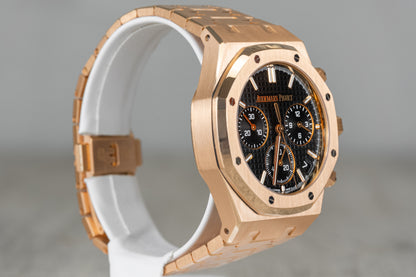 Audemars Piguet Royal Oak Rose Gold Chronograph w/ Black Dial 50th Anniversary 26240OR