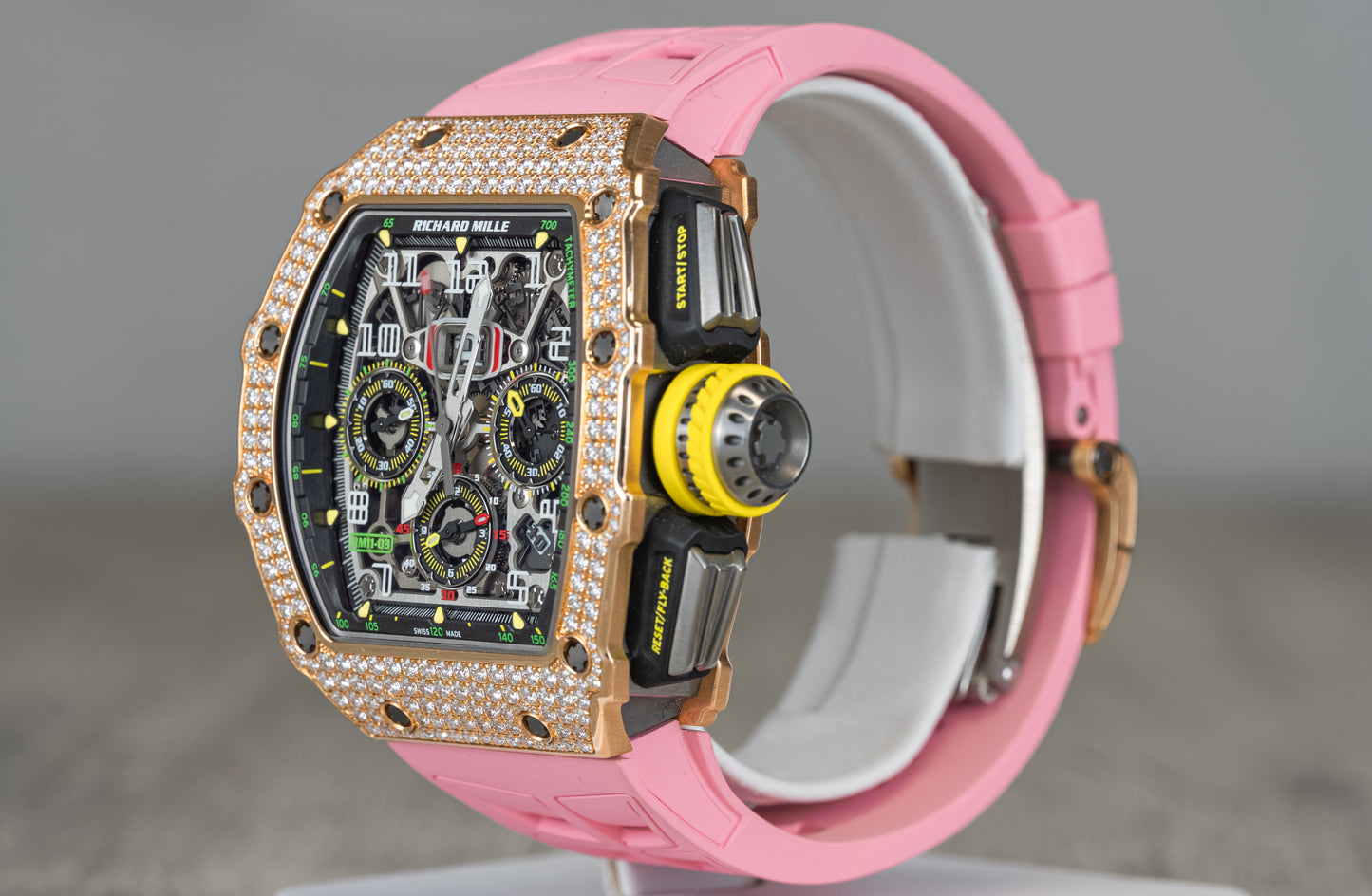 Richard Mille RM11-03 Flyback Chronograph Diamond Set Rose Gold