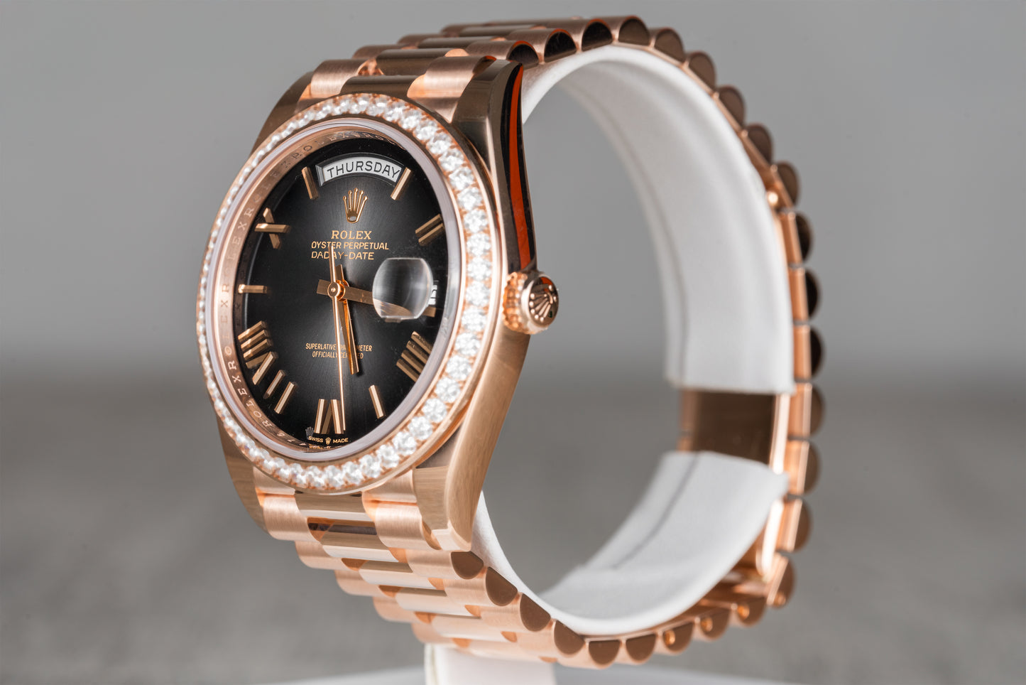 Rolex Day Date Rose Ombre Smoked Dial 2025 228235