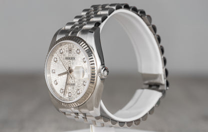 Rolex Datejust Jubilee Motif Dial and Fluted Bezel 2015 116234