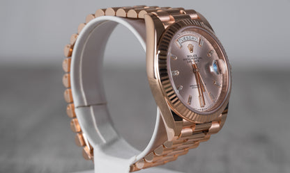 Rolex Oyster Perpetual Day-Date Rose Gold with Sundust Dial 228235