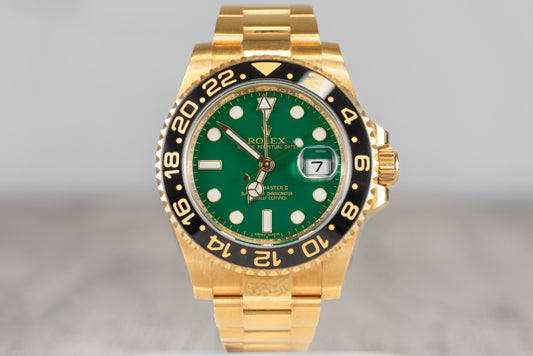 Rolex Yellow Gold GMT-Master II Green 116718