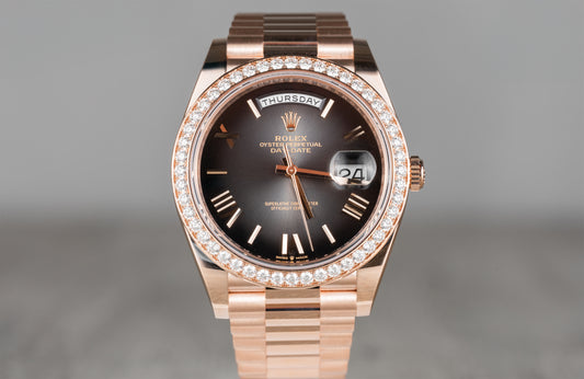 Rolex Day Date Rose Ombre Smoked Dial 2025 228235