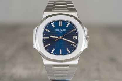 Patek Philippe Nautilus 40th Anniversary Platinum Automatic Blue Dial
