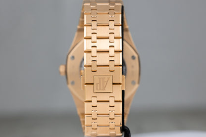 Audemars Piguet 15400OR Royal Oak Selfwinding Rose Gold White Dial