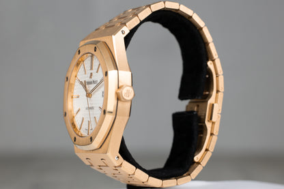 Audemars Piguet 15400OR Royal Oak Selfwinding Rose Gold White Dial