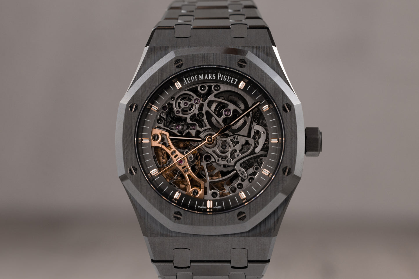 Audemars Piguet 15416CE Royal Oak Black Ceramic Double Balance Wheel Openworked Dial