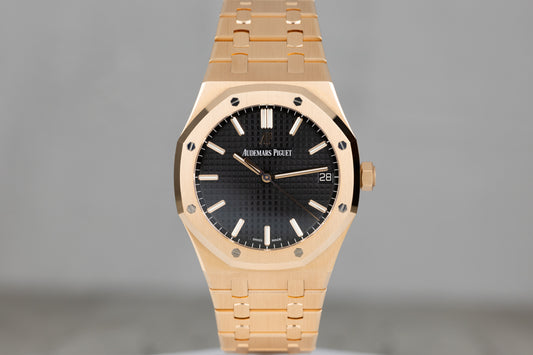 Audemars Piguet 15500OR Royal Oak Selfwinding Rose Gold Black Dial