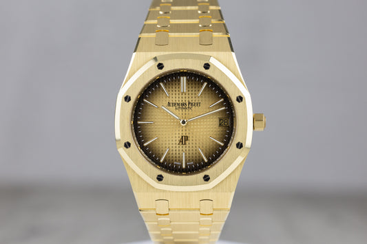 Audemars Piguet 16202BA Royal Oak "Jumbo" Extra Thin Smoked Yellow Gold Dial