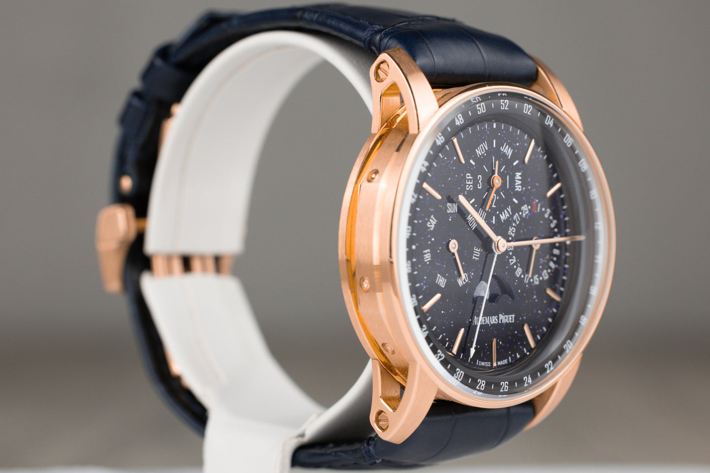 Audemars Piguet 26394OR Code 11.59 Perpetual Calendar Rose Gold Blue Aventurine Dial