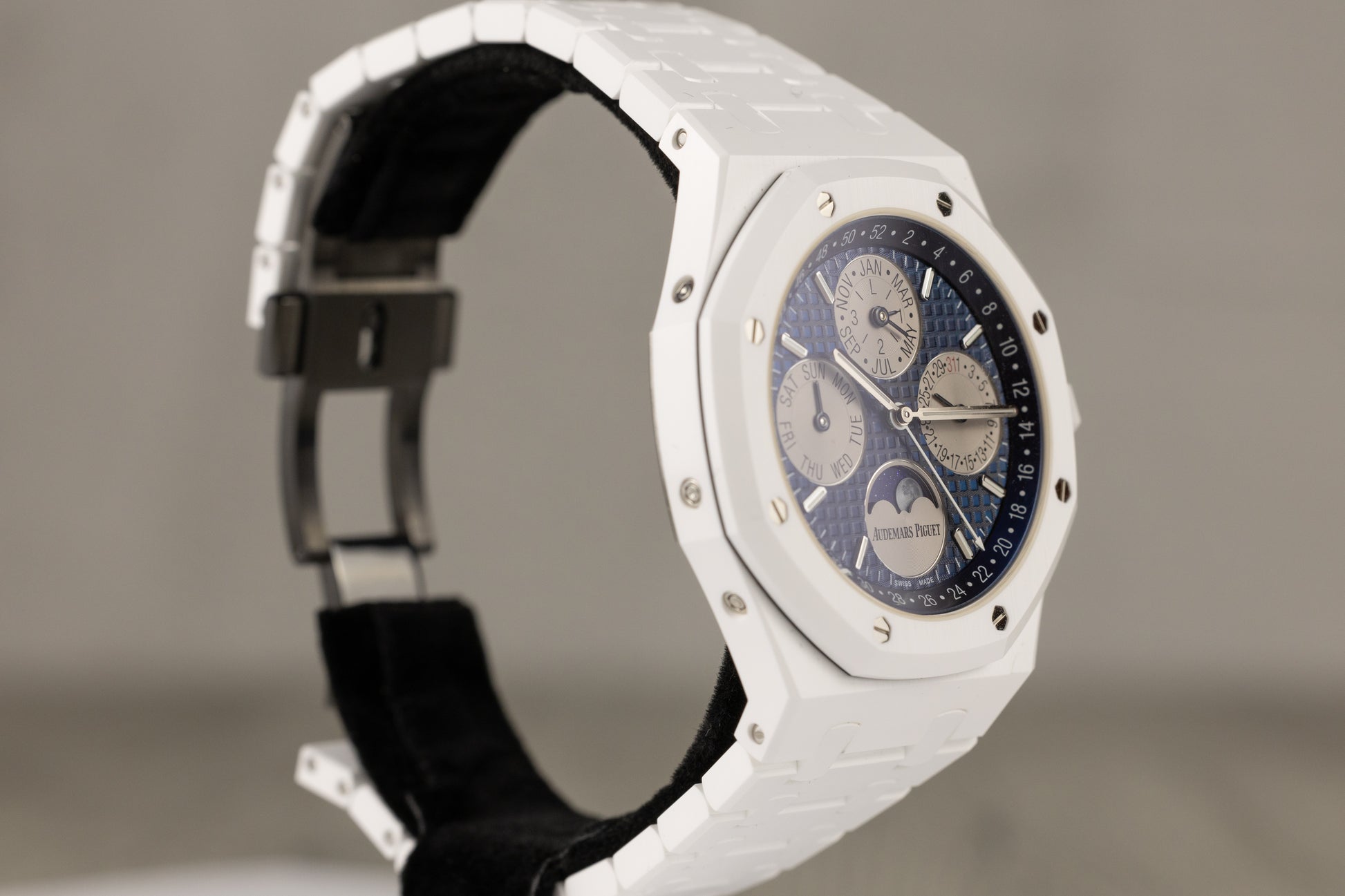 Audemars Piguet 26579CB Royal Oak Perpetual Calendar White Ceramic Blue Dial