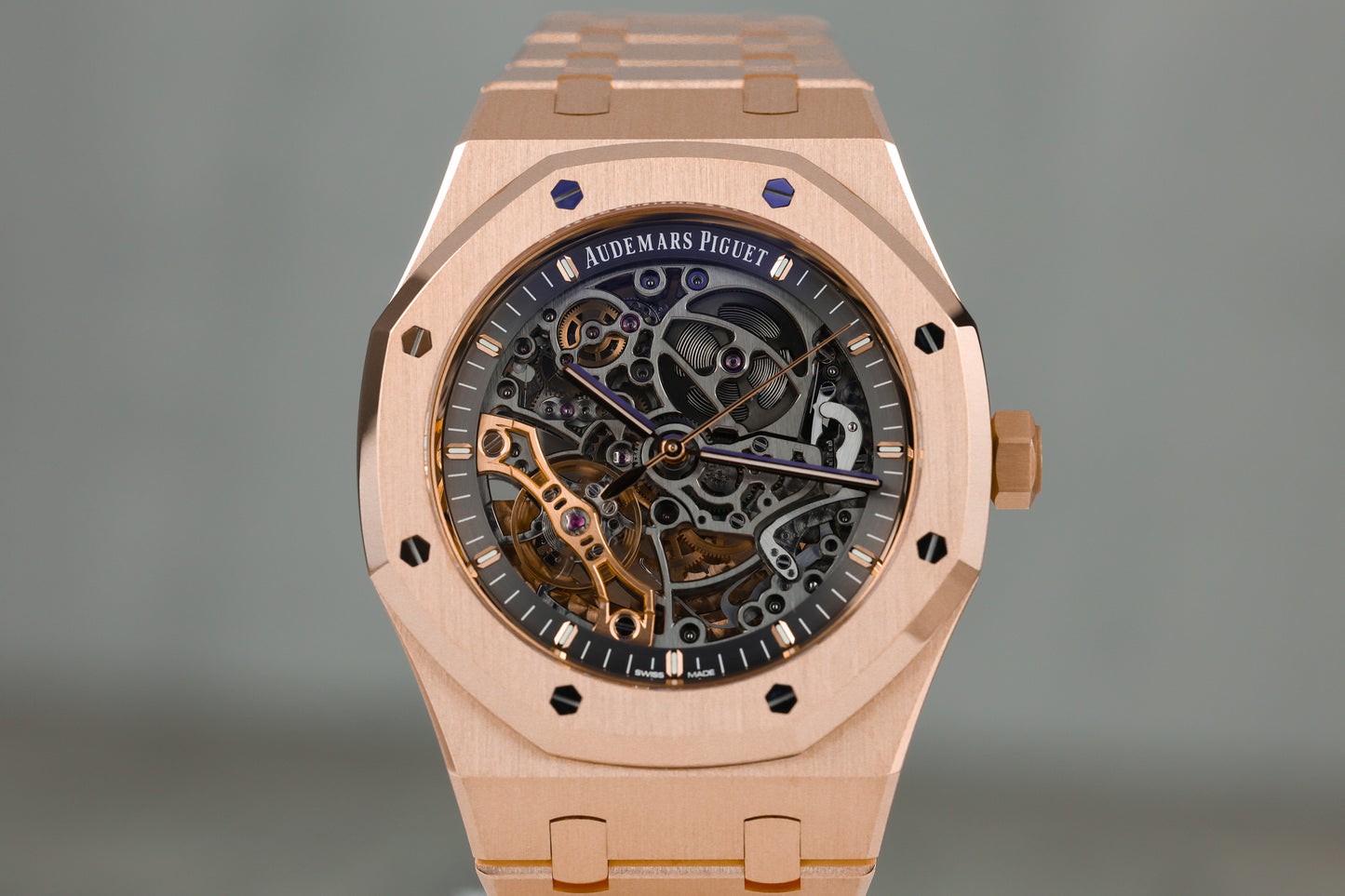 Audemars Piguet 15407OR Royal Oak Rose Gold Double Balance Wheel Openworked Dial