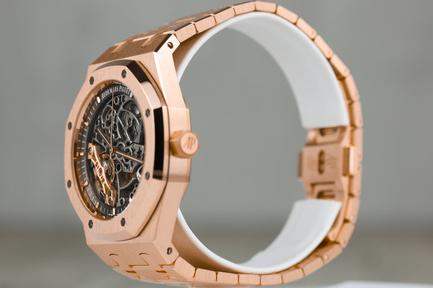 Audemars Piguet 15407OR Royal Oak Rose Gold Double Balance Wheel Openworked Dial