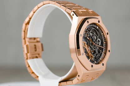 Audemars Piguet 15407OR Royal Oak Rose Gold Double Balance Wheel Openworked Dial