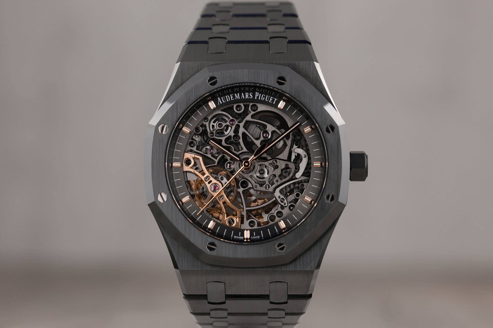 Audemars Piguet 15416CE Royal Oak Black Ceramic Double Balance Wheel Openworked Dial