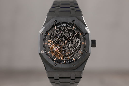 Audemars Piguet 15416CE Royal Oak Black Ceramic Double Balance Wheel Openworked Dial