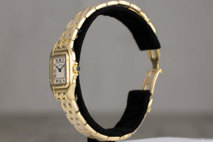 Cartier 10702 Panthere De Cartier Small Yellow Gold White Roman Numeral Dial