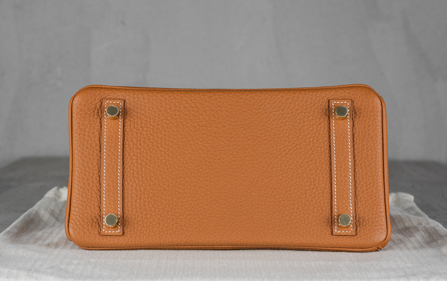 Hermès B25 Birkin 25 Retourne Bag in Gold Togo Leather with Gold Hardware