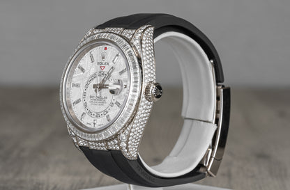 Rolex Sky-Dweller Meteorite Diamonds Baguette Dial Factory Diamonds 336259TBR